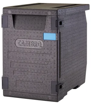 Cambro Cam GoBox Insulated Front-Loading Food Pan Carrier, 6 Pan Capacity, Black