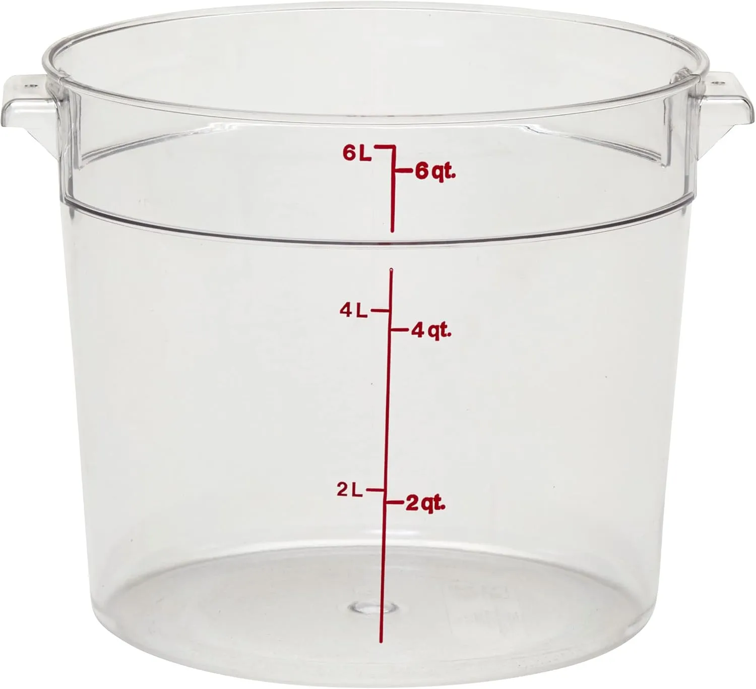 Cambro Food Storage Container - Round Series - 6 QT (Quart) - Commercial Grade for Food Prep (Clear)