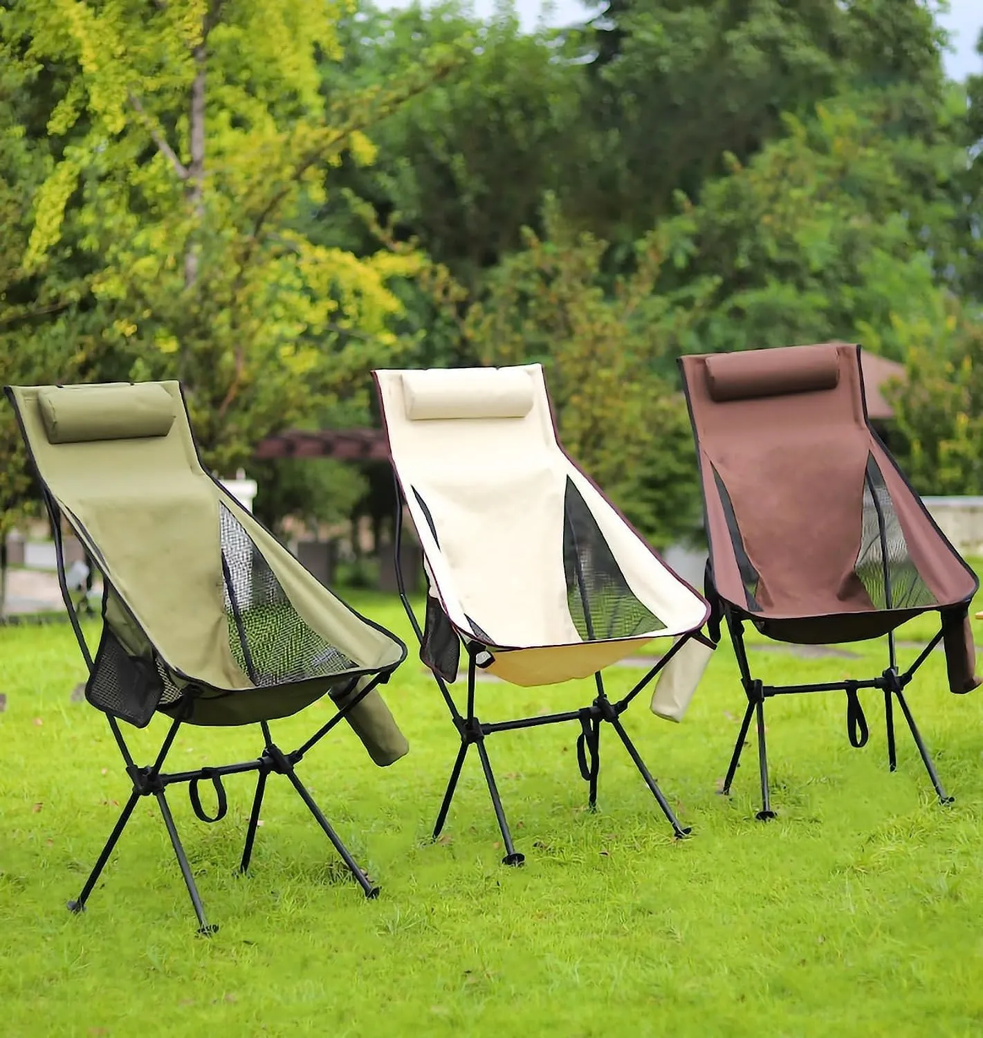 Camping Chair Portable Camping Chair Folding Chair Recliner Chair Compact Ultralight Folding Backpack Chair Lawn Chairs for Outdoor Camping Picnic Outdoor Camping Equipment