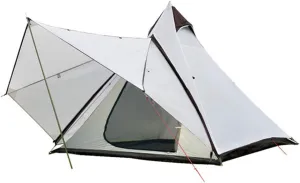Camping Teepee Tent Yurt Tent with Screen 4 Season Double Layers Waterproof Anti-UV Windproof Tents for Outdoor Camping Hiking Hunting 3-4 Person