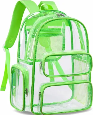 CAMTOP Clear Backpack Heavy Duty Transparent Bag See Through BookBag for Student School Work Festival Sport Travel