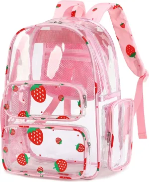 CAMTOP Clear Backpack Heavy Duty Transparent Bag See Through BookBag for Student School Work Festival Sport Travel
