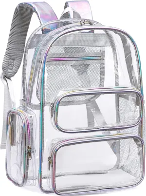 CAMTOP Clear Backpack Stadium Events Heavy Duty Large Clear Backpacks BookBag for Kids Student School Festival Work Sport Travel