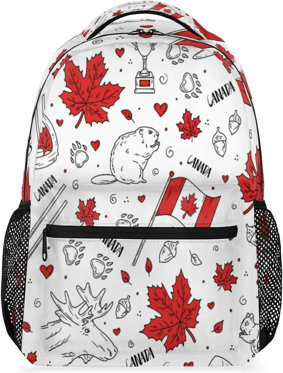 Canadian Trench Coat Backpack, Laptop Daypack Bag Large Capacity Lightweight Waterproof Schoolbag Adjustable Shoulder Strap 16 Inch for Office Travel Hiking Camping