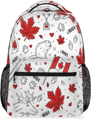 Canadian Trench Coat Backpack, Laptop Daypack Bag Large Capacity Lightweight Waterproof Schoolbag Adjustable Shoulder Strap 16 Inch for Office Travel Hiking Camping