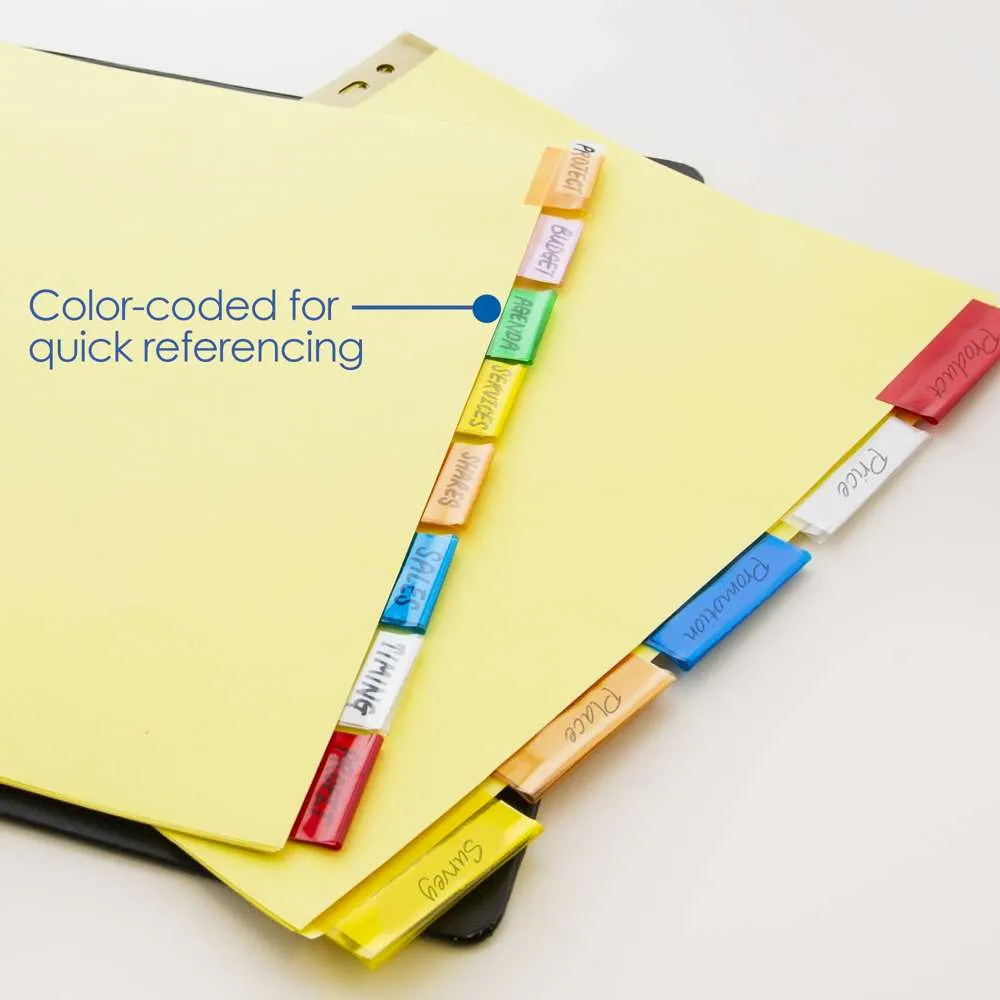 Canary Paper Dividers w/ 5-Insertable Color Tabs