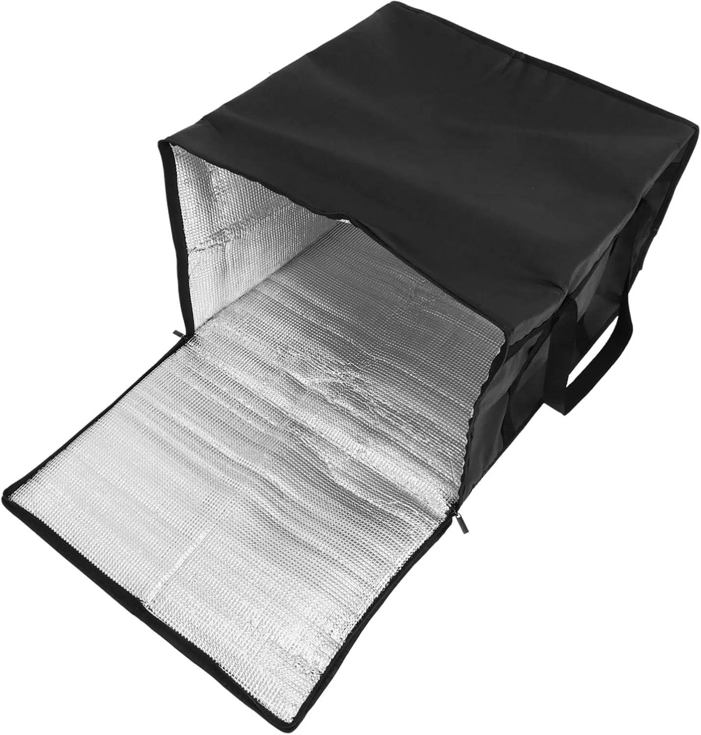 Capacity Insulated Bag Zippered Portable Pizza Takeout Pouch Non Woven Food Storage Bag for Catering Events