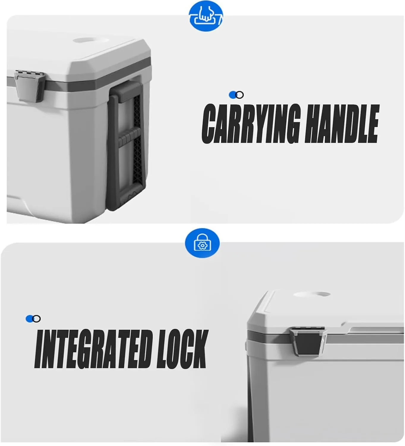 Car Camping Coolers for Infiniti G25/G35/G37/EX35/EX37/Q40/Q60/QX50, Waterproof Portable Cooler, Leak Proof Picnic Insulated Bag, Ultra-Light Premium Ice Chest Box,B-White-120L