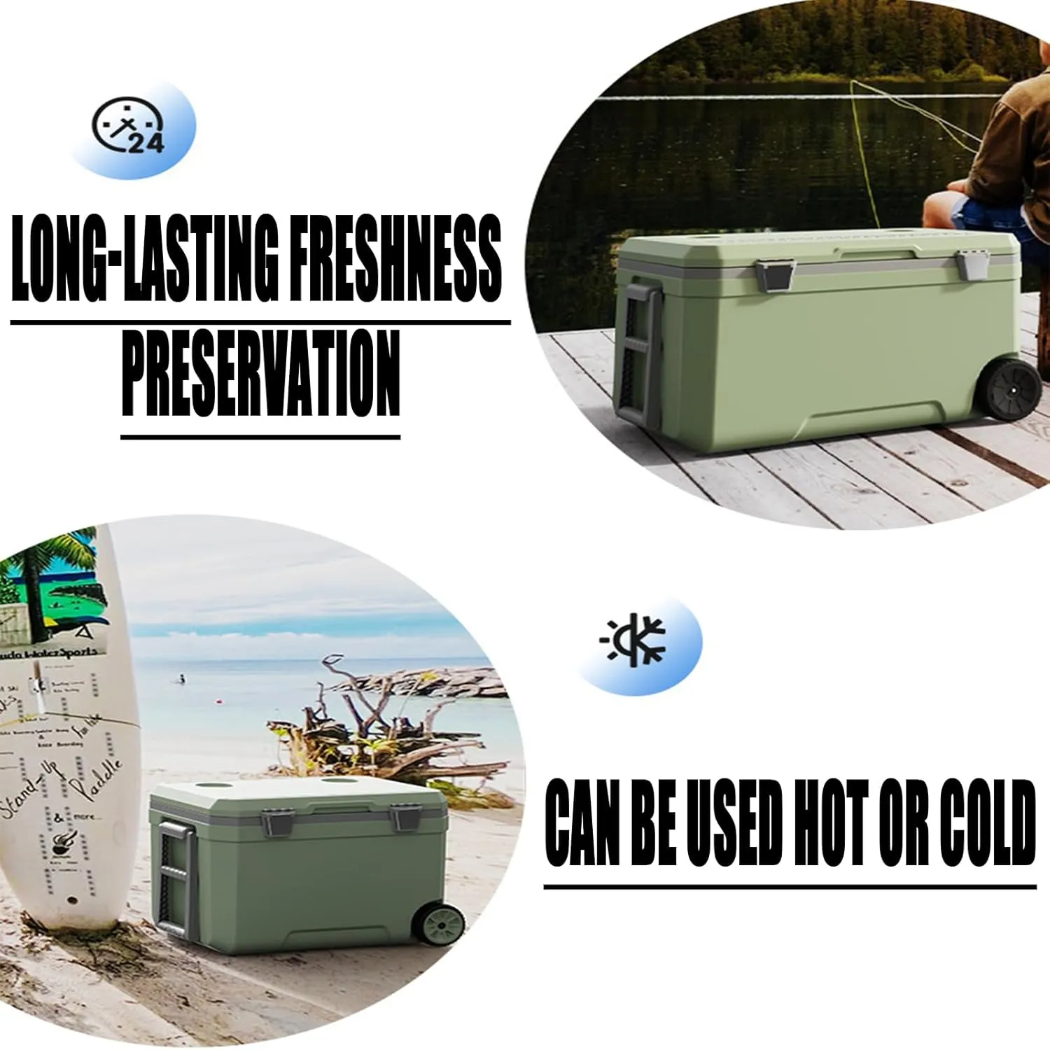 Car Camping Coolers for Smart Concept/fortwo/forfour/Roadster, Waterproof Portable Cooler, Leak Proof Picnic Insulated Bag, Ultra-Light Premium Ice Chest Box,C-Blue-70L