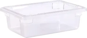 Carlisle FoodService Products Storplus Food Storage Container with Stackable Design for Catering, Buffets, Restaurants, Polycarbonate (Pc), 3.5 Gallons, Clear
