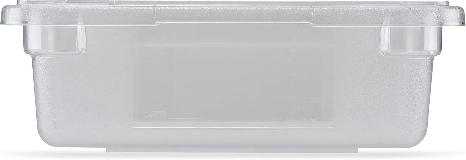 Carlisle FoodService Products Storplus Food Storage Container with Stackable Design for Catering, Buffets, Restaurants, Polycarbonate (Pc), 3.5 Gallons, Clear