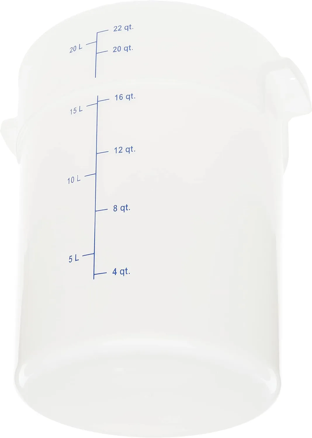 Carlisle FoodService Products Storplus Round Food Storage Container with Stackable Design for Catering, Buffets, Restaurants, Polyethylene (Pe), 22 Quart, White
