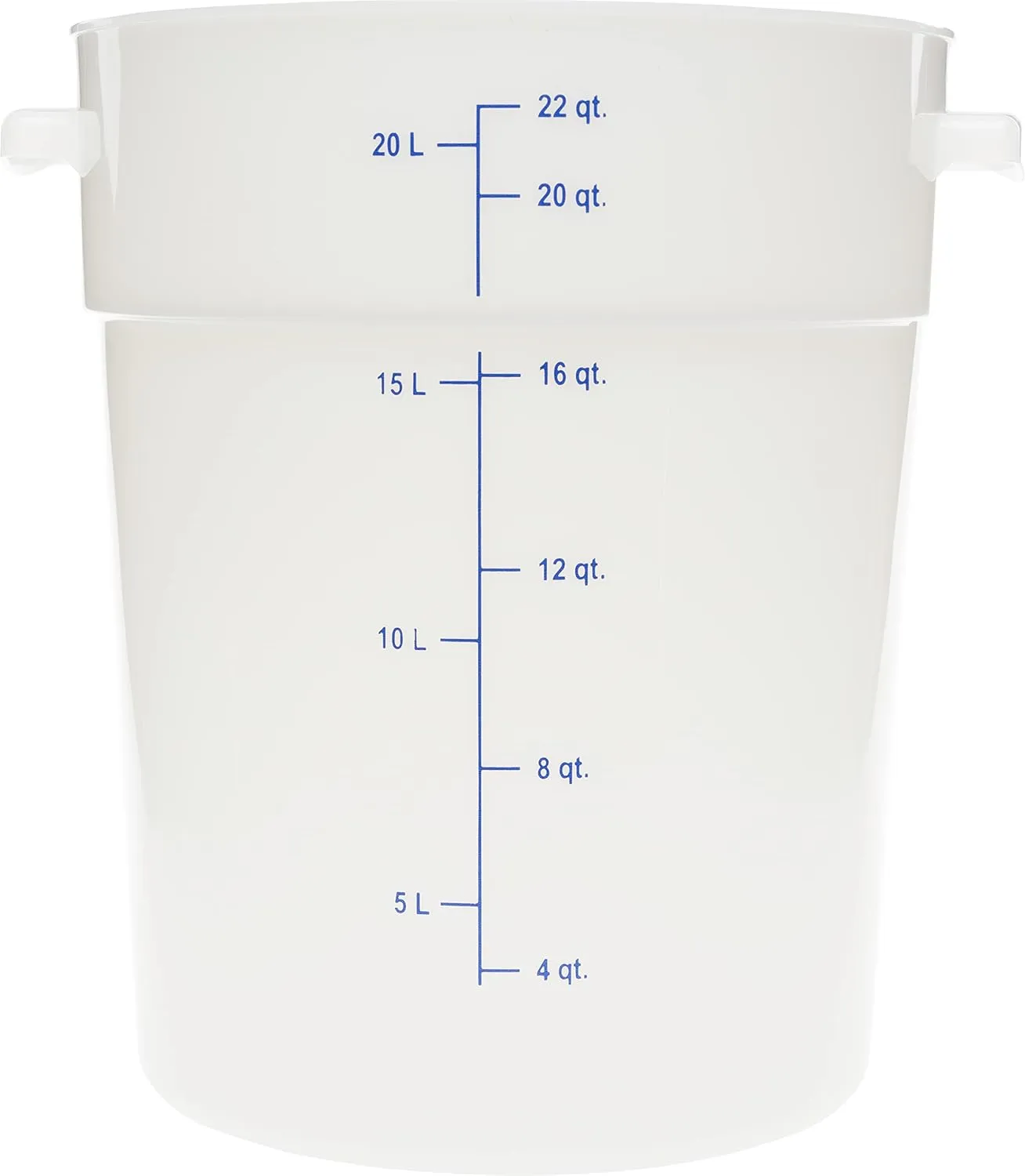 Carlisle FoodService Products Storplus Round Food Storage Container with Stackable Design for Catering, Buffets, Restaurants, Polyethylene (Pe), 22 Quart, White