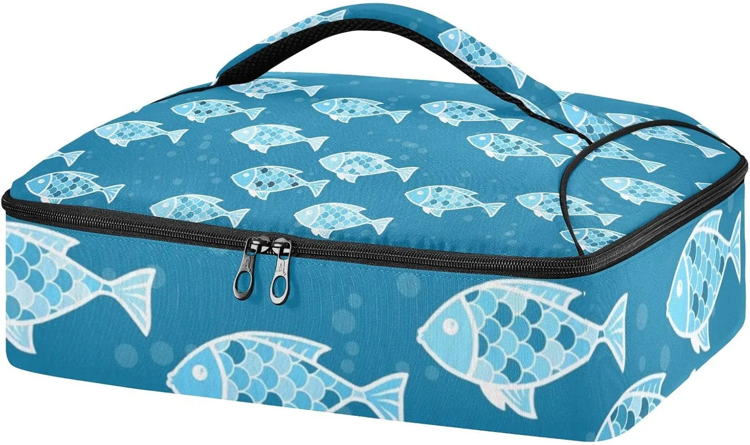 Casserole Carriers for Hot or Cold Food Reusable Casserole Dish Carrier Insulated Thermal Large Capacity Durable Perfect for Party Camping Family Gatherings Yellow Fish