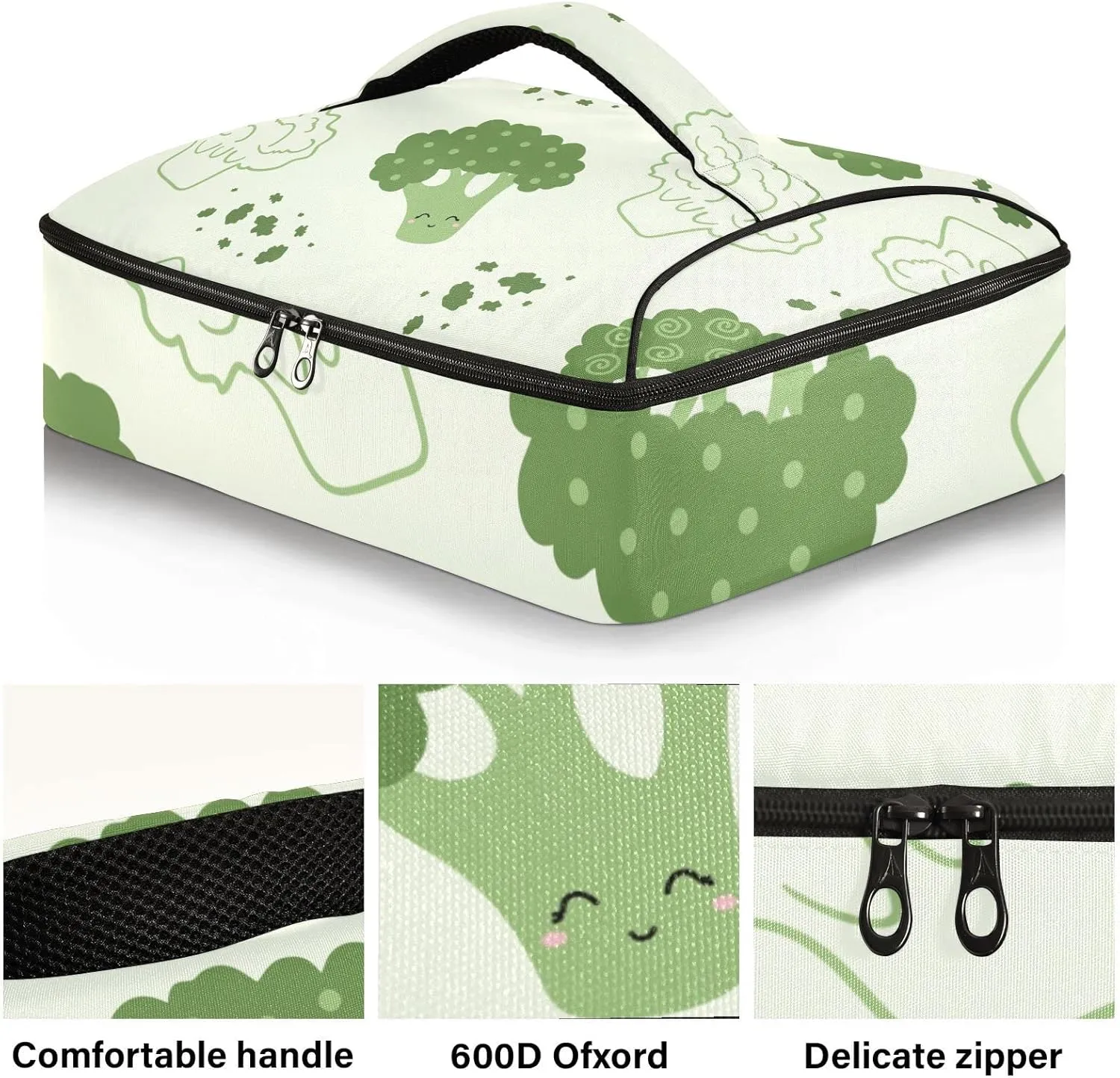 Casserole Carriers for Hot or Cold Food Reusable Casserole Dish Carrier Insulated Thermal Large Capacity Durable Perfect for Party Camping Family Gatherings Yellow Fish