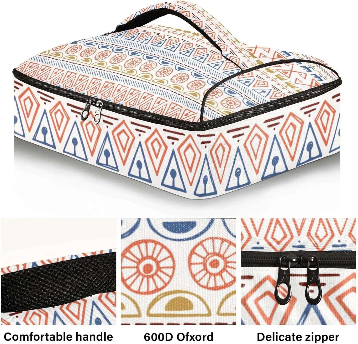 Casserole Carriers for Hot or Cold Food Reusable Casserole Dish Carrier Insulated Thermal Large Capacity Durable Perfect for Party Camping Family Gatherings Yellow Fish