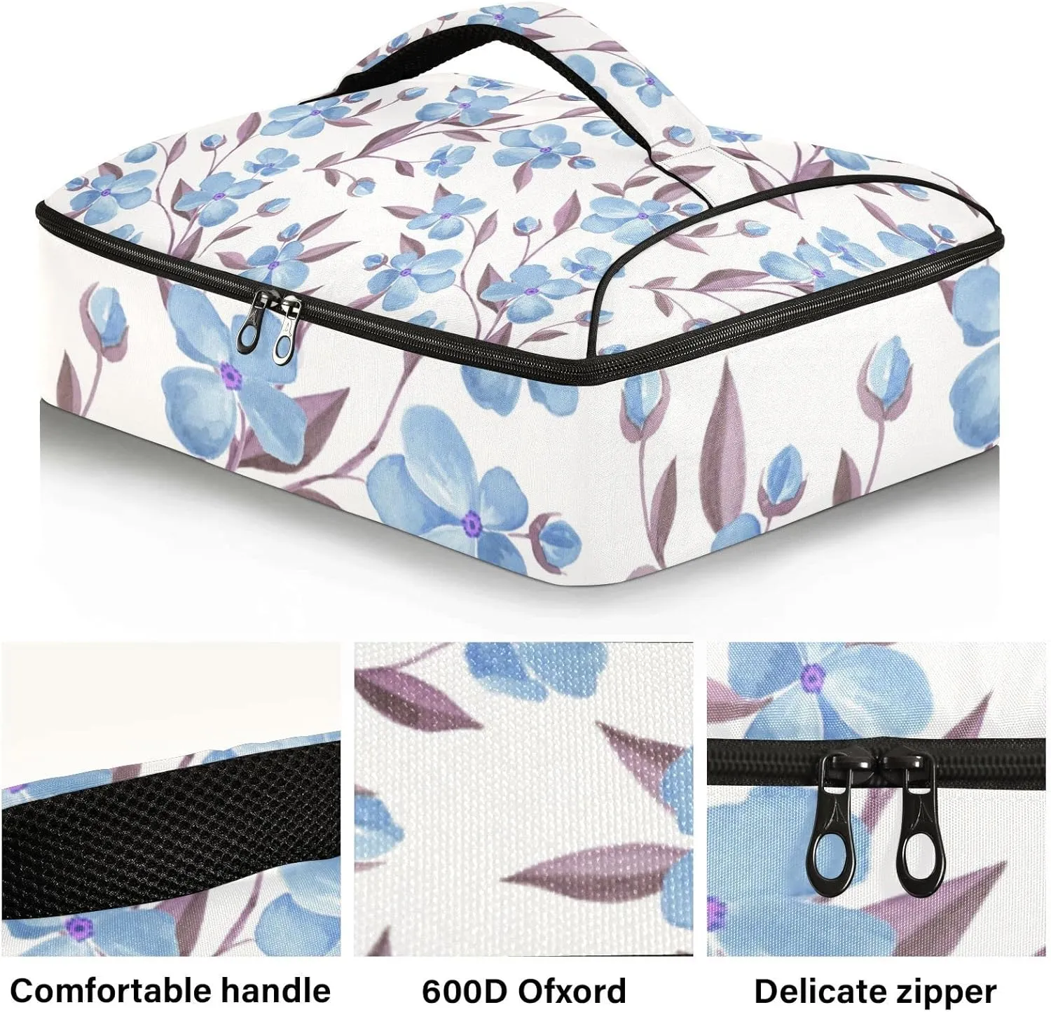 Casserole Carriers for Hot or Cold Food Reusable Casserole Dish Carrier Insulated Thermal Large Capacity Durable Perfect for Party Camping Family Gatherings Yellow Fish