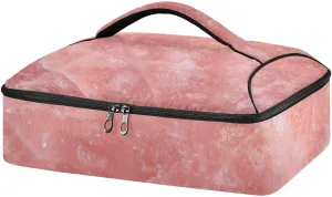 Casserole Cookware Rose Quartz Stone Marble Casserole Carriers Insulated Casserole Dish Carrier Bag Pizza Holder Tote for Hot or Cold Food Travel Party Picnic