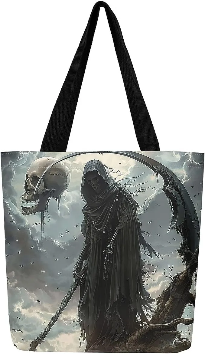 Castle Fairy Vintage Flower Canvas Tote Bag
