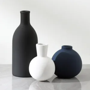 Ceramic Vase Set of 3 | Vases Home Decor | Decorative Flower Table Rustic Vase Modern Decor Vase Neutral Pottery Vases for Entryway Mantel Living Room Kitchen Bedroom -Multicolor Modern