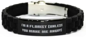 Cheap Florist Gifts, I'm a Florist (Unless You Make me Angry), Brilliant Birthday Black Glidelock Clasp Bracelet from Friends, Flower Arrangements, Bouquets, Gift Baskets, Plants, Flower delivery