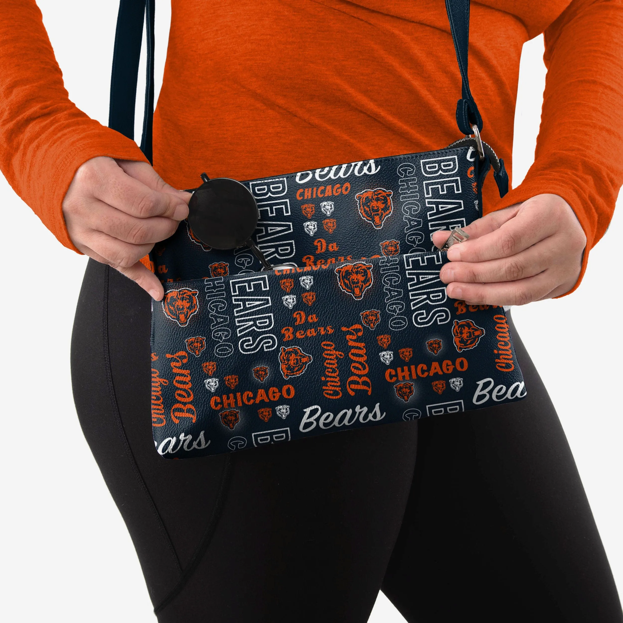 Chicago Bears Spirited Style Printed Collection Foldover Tote Bag