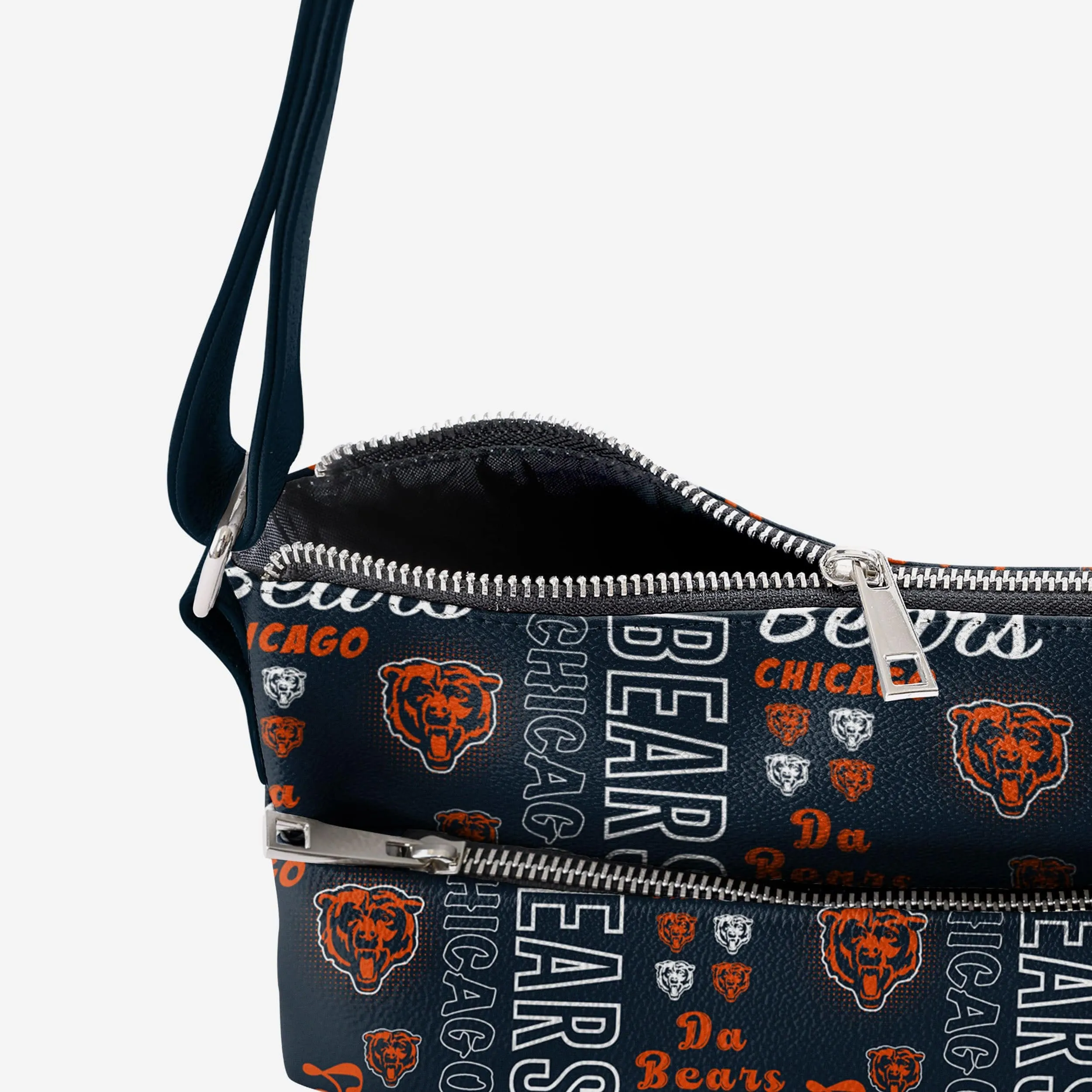 Chicago Bears Spirited Style Printed Collection Foldover Tote Bag