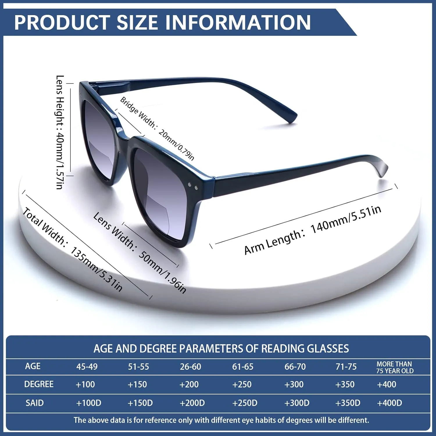 CLASAGA Bifocal Reading Glasses Sunglasses Readers for Women Men, UV400 Protection Sun Readers Spring Hinges Retro Frame