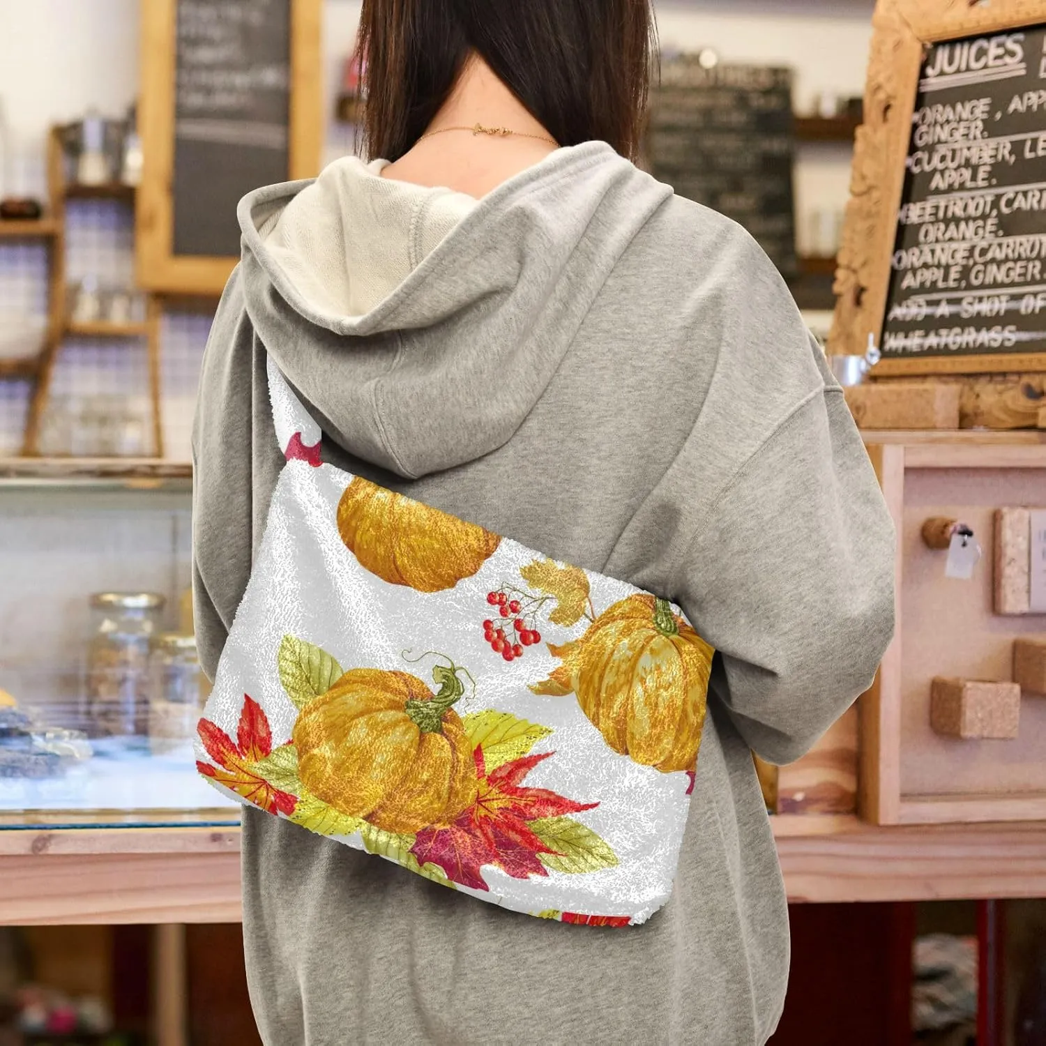 Classic Vintage Flower on Shoulder Bag, Shoulder Hand Bag, Book Totes for Women