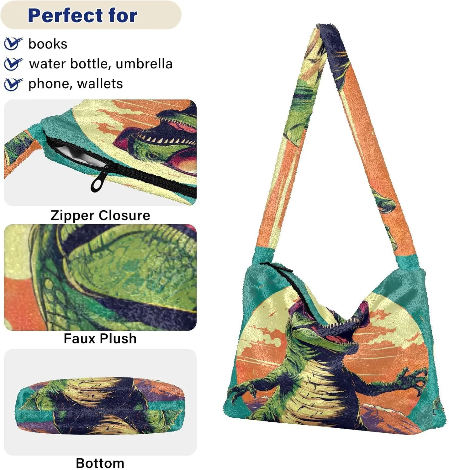 Classic Vintage Flower on Shoulder Bag, Shoulder Hand Bag, Book Totes for Women