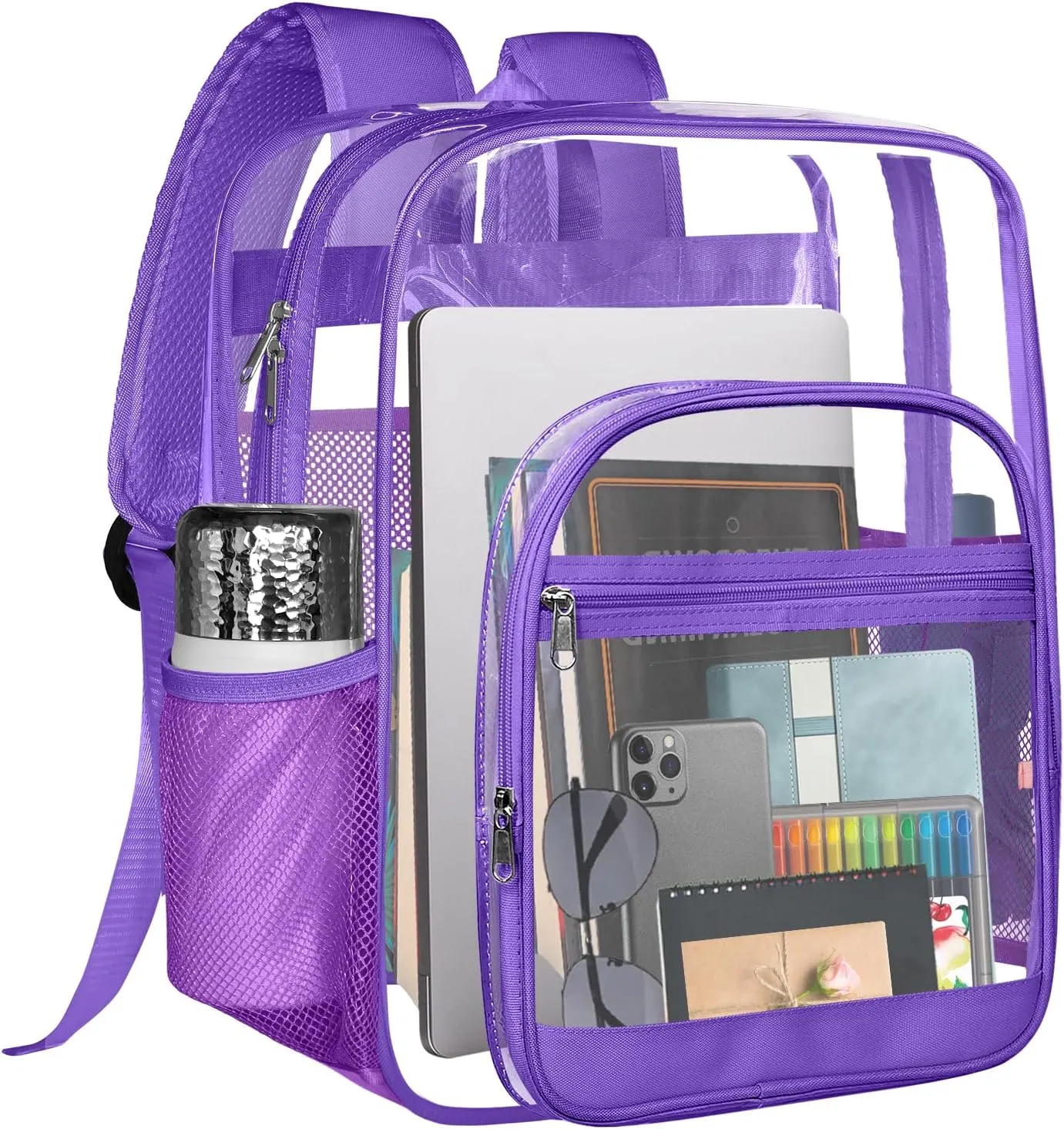 Clear Backpack,Sturdy Shape Heavy Duty Large Clear Backpack for Stadium, Work, Travel