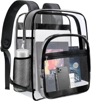 Clear Backpack,Sturdy Shape Heavy Duty Large Clear Backpack for Stadium, Work, Travel
