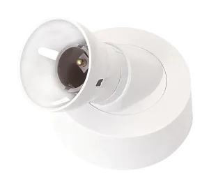 Click BC T2 Loop-In Angled Batten Lamp holder H.O. Straight Skirt Polar White