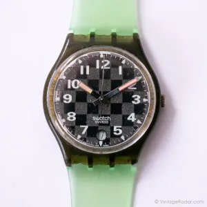 CLUBS GM402 Vintage Swatch Watch | Chessboard Design Watch