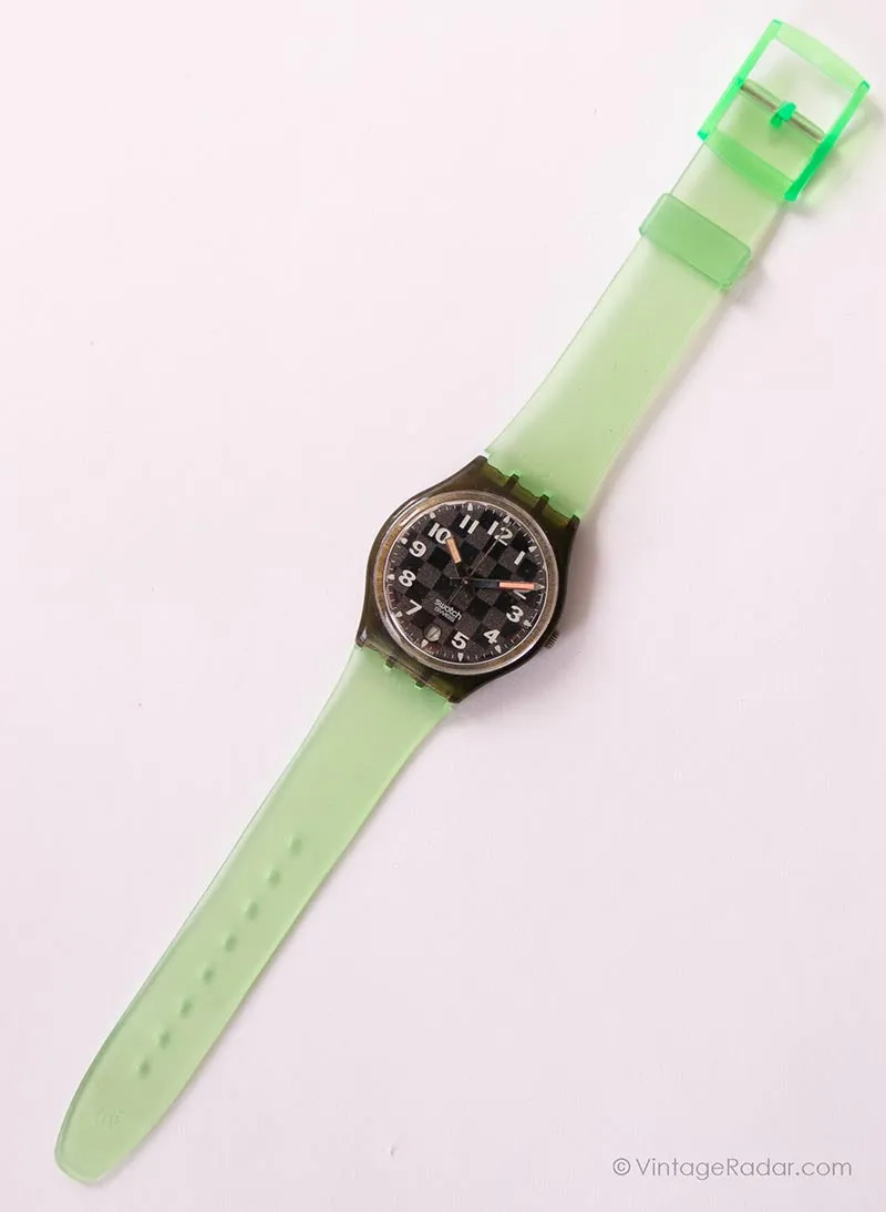 CLUBS GM402 Vintage Swatch Watch | Chessboard Design Watch