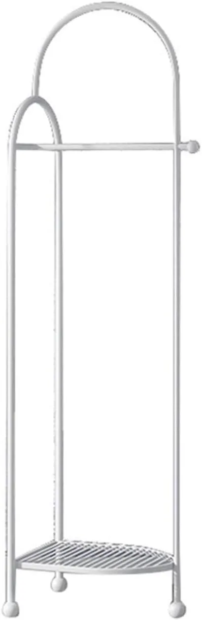 Coat Stand Rack,Iron Frame Standing Suit Hanger,Geometrically Designed Clothing Hanging Rod w/Storage Rack,for Entryway (C)