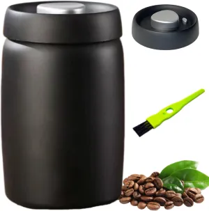 Coffee Vacuum Canister, 16oz Coffee Bean Storage, Stainless Steel Airtight Food Storage Container, Press Out Excess Air Preserve Food Freshness, Perfect for Coffee Beans,Loose Leaf Tea