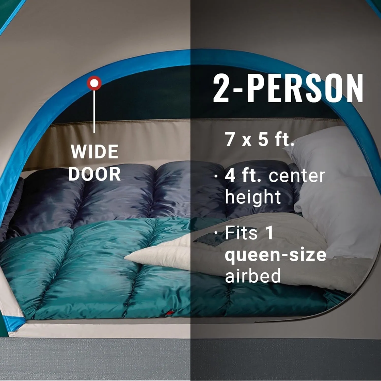 Coleman Skydome Tent with 5 Minute Setup, 6-Person Weatherproof Tent with Rainfly & Carry Bag, 20% More Headroom Than Traditional Canopies