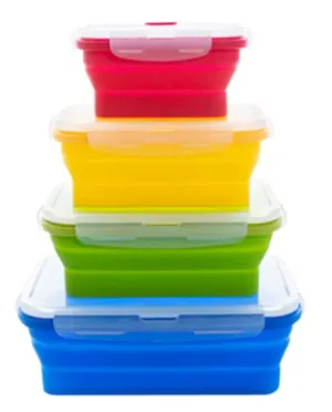 COLLAPSIBLE RECTANGULAR CONTAINERS - FOUR PACK