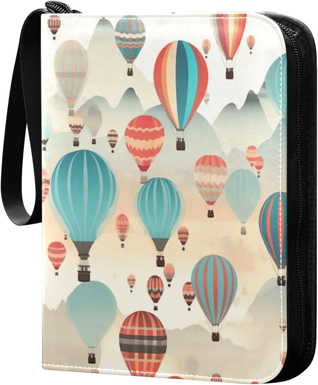 Colorful Balloons 4 Pockets Card Binder for 400 Standard Trading Cards,Waterproof Card Holder Album for TCG, CCG, MTG, Gifts For Boys and Girls