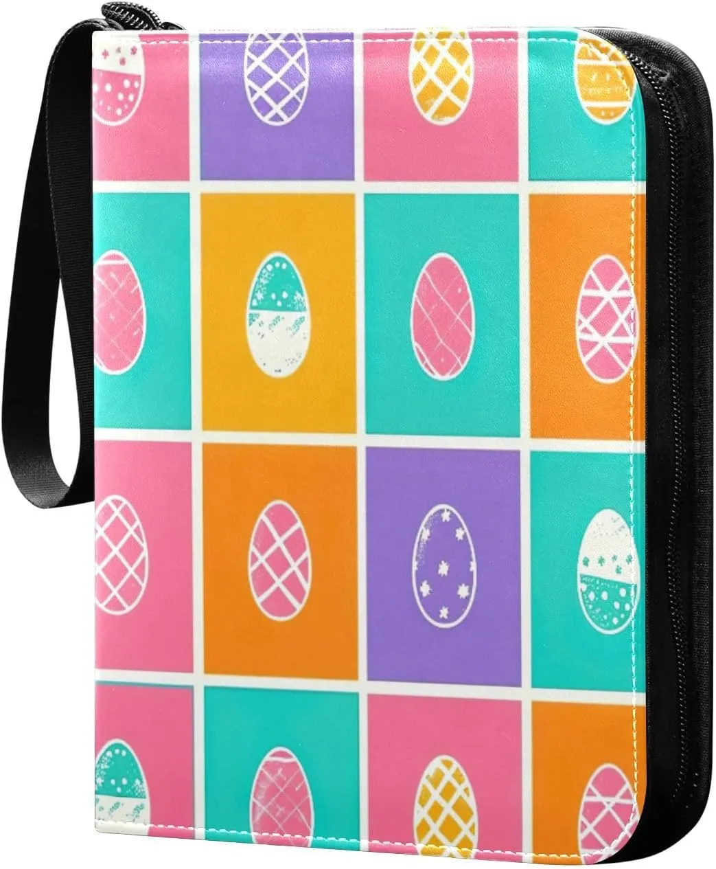Colorful Eggs 4 Pockets Card Binder for 400 Standard Trading Cards,Waterproof Card Holder Album for TCG, CCG, MTG, Gifts For Boys and Girls