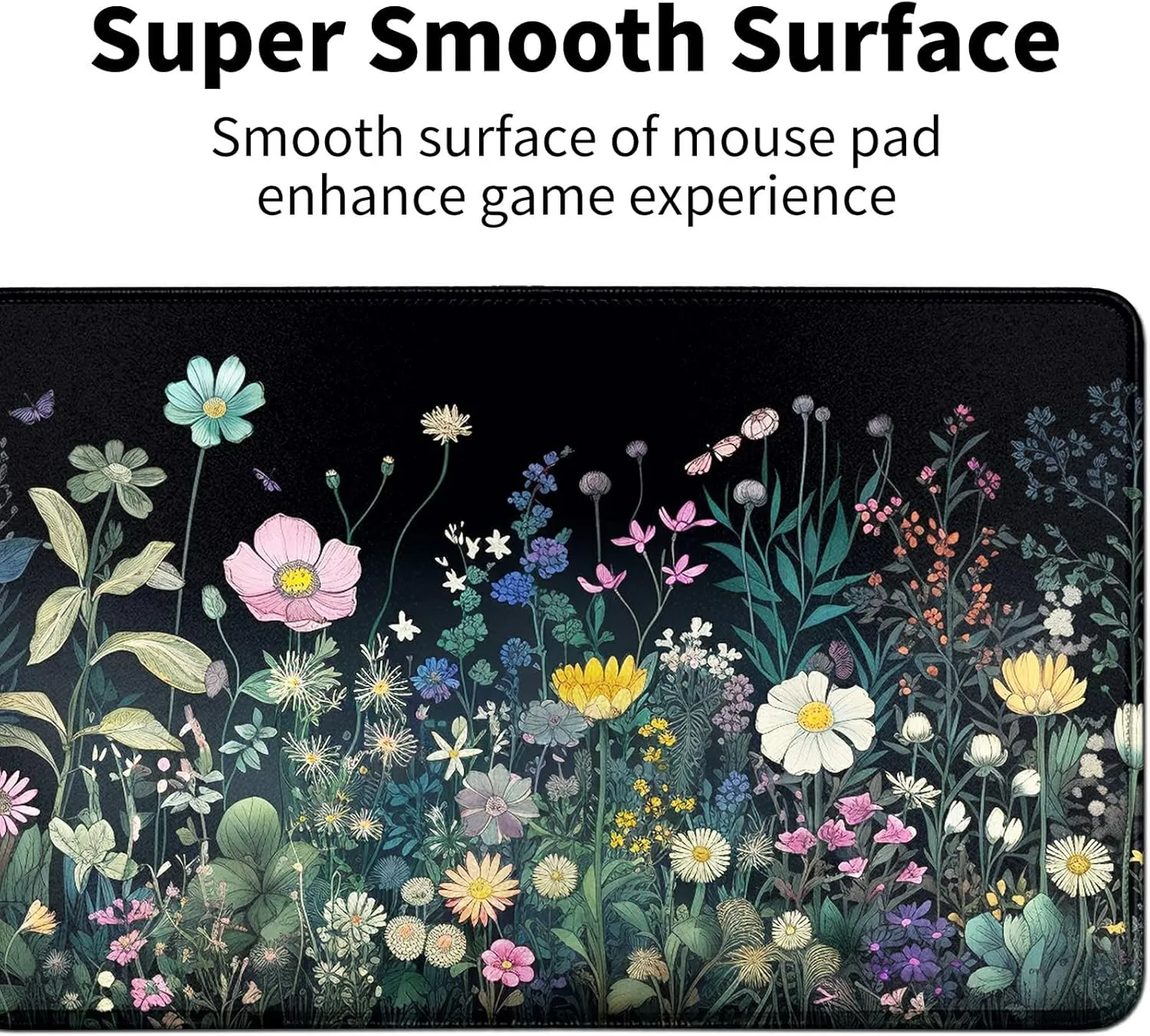 Colourful Wild Flower for MTG & TCG Playmat Mouse Pad,BFDHGQZC 24" x 14" Game Mat for MTG/RPG/CCG Trading Card Game Playmats Table Mat Perfect for Card Games Video Games Computer Office