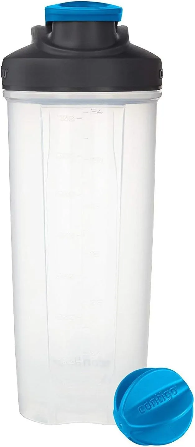 Contigo Shake & Go Fit Shaker Bottle, 28 oz., Carolina Blue, Snap Lid