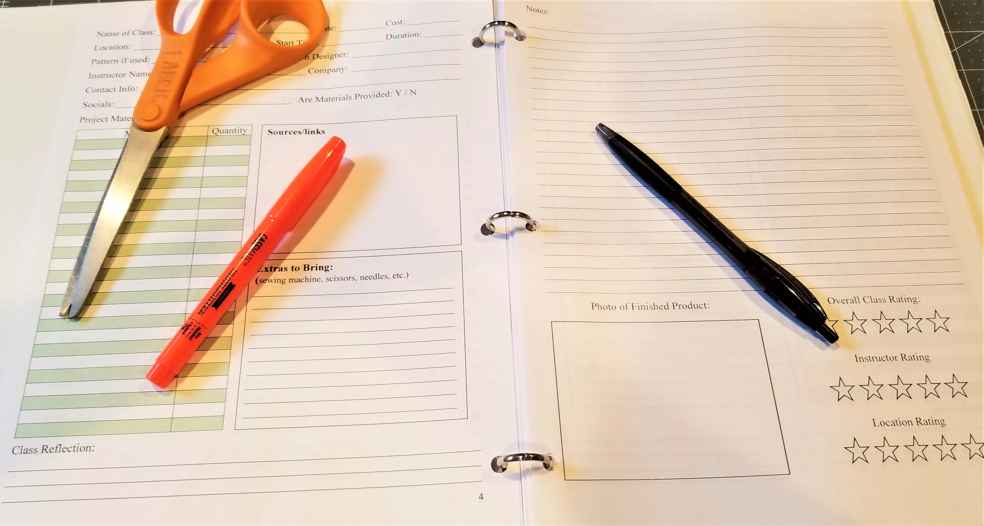 Crafty Class Notebook PDF