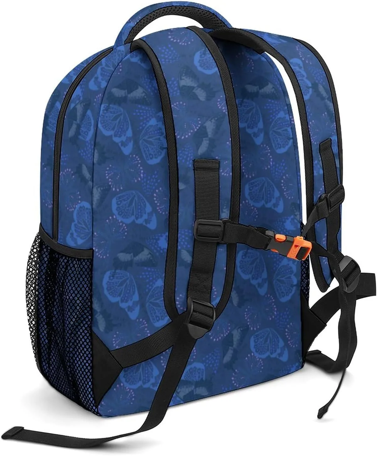 Custom Blue Butterfly Backpack for Kids Boys Girls Personalized Name Text Children Backpack School Bag Customized Daypack Schoolbag for Student Bookbag