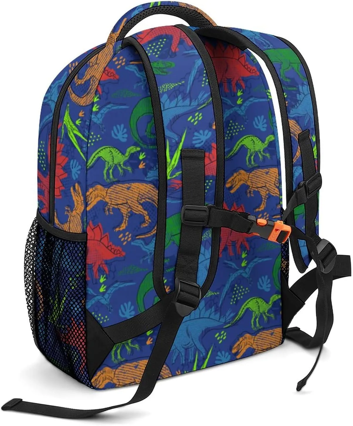 Custom Colorful Hand Drawn Dinosaur Backpack for Kids Boys Girls Personalized Name Text Children Backpack School Bag Customized Daypack Schoolbag for Student Bookbag