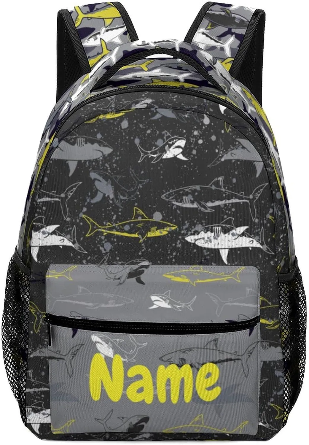 Custom Colorful Shark Swim Backpack for Kids Boys Girls Personalized Name Text Children Backpack School Bag Customized Daypack Schoolbag for Student Bookbag