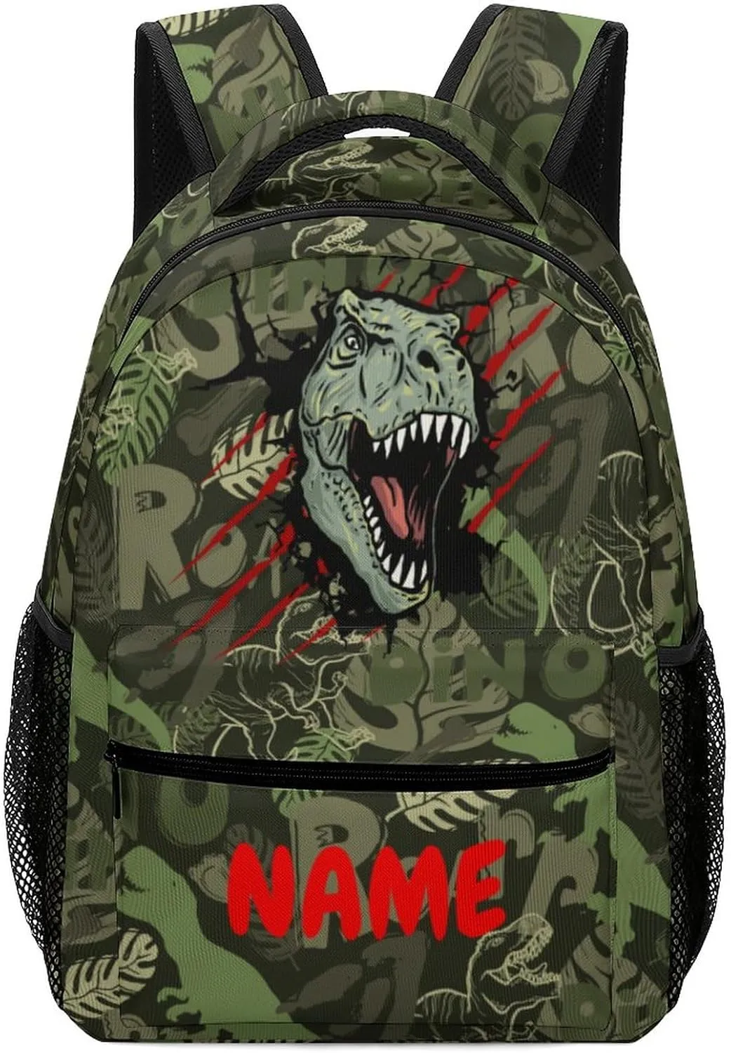 Custom Cool Dinosaur T-Rex Claw Backpack for Kids Boys Girls Personalized Name Text Children Backpack School Bag Customized Daypack Schoolbag for Student Bookbag