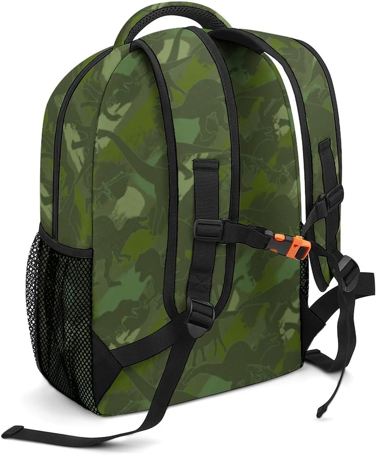 Custom Green Dinosaur T-Rex Claw Backpack for Kids Boys Girls Personalized Name Text Children Backpack School Bag Customized Daypack Schoolbag for Student Bookbag