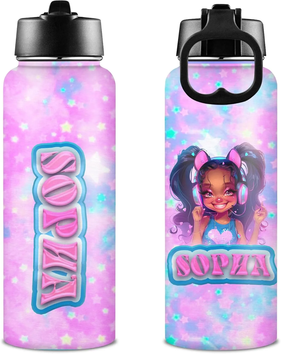 Custom Kids Backpack Set With Lunch Box for Girls - Personalized School Supplies, Cute Shoulders Bags for Back to School